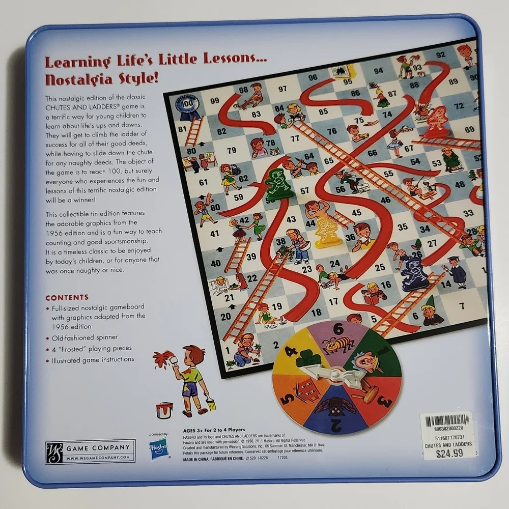 Chutes and Ladders Board Game Nostalgia "1956" Edition - Picture 12 of 12